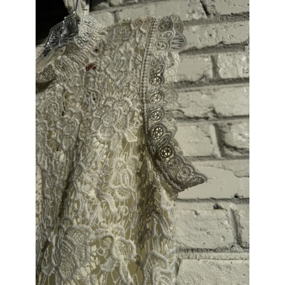 Nanette Lepore white lace sleeveless top Medium . NWT - Picture 6 of 14